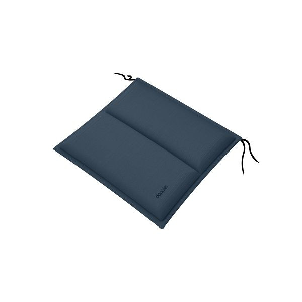 doppler Sitzkissen CITY 48x48x6 cm mit Längssteppung, blau, uni, 5312184420