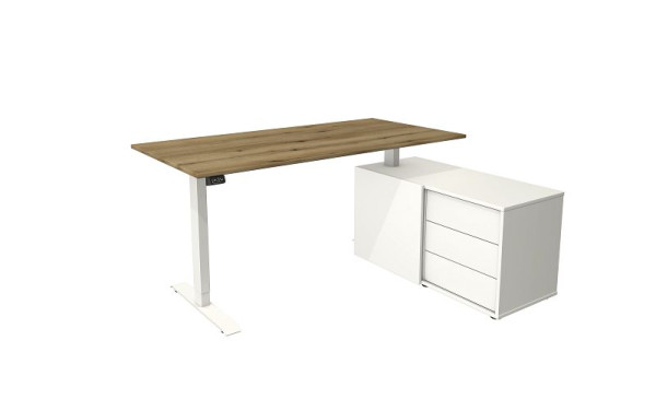Kerkmann Komplettarbeitsplatz Move 1, Weiß/Eiche, 10216455