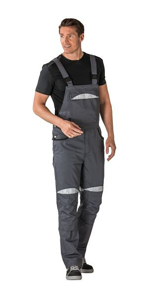 Planam DuraWork Latzhose, grau/schwarz, Größe 25, 2921025