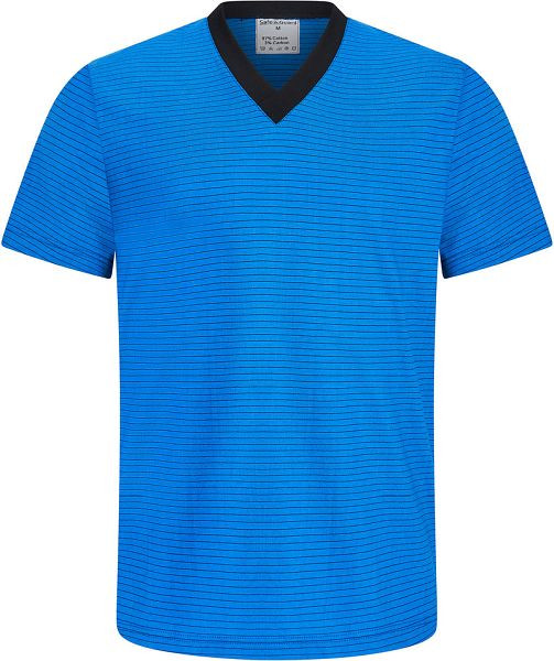 SafeGuard ESD-T-Shirt, V-Ausschnitt, royalblau/schwarz, 150 g/qm, Größe S, DSWL35284