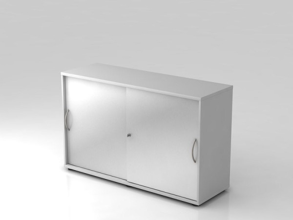 Hammerbacher Schiebetürschrank 2OH 120cm Bogengriff Grau/Silber, 120x40x74,8 cm (BxTxH), V1752S/5/S/BM