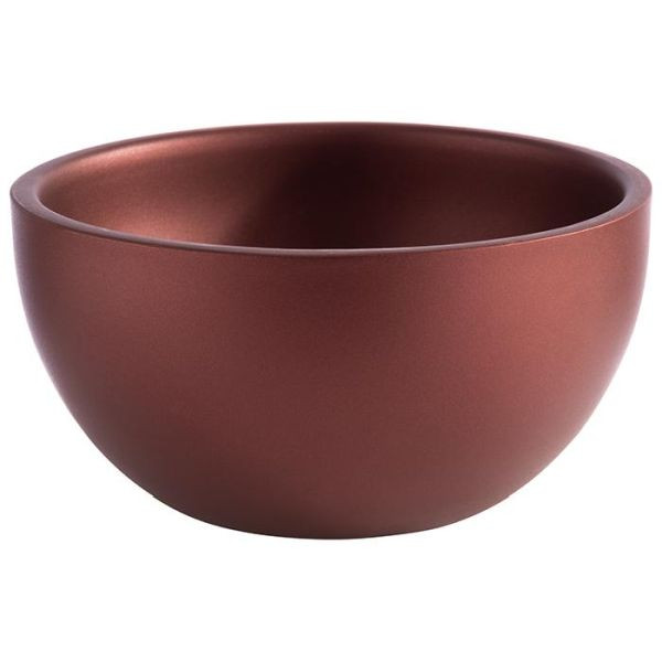 APS Schale -LEVANTE-, Ø 17 cm, Höhe: 8,5 cm, Edelstahl, Farbe: kupferrot, 0,9 Liter, doppelwandig, 40704