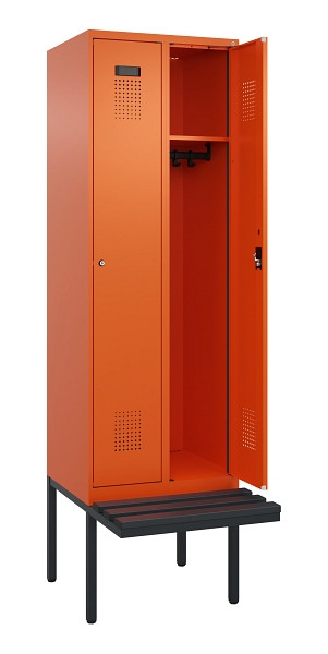C+P Spind Evolo PLUS, 2 Abteil, 2120x600x815mm, 2004/2004, Zylinderschloss, Material Sitzfläche Kunststoff, 0490407-20 S10104