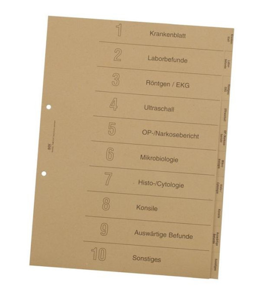 BOI Registersatz 10-teilig (410), VE: 50 Stück, HO 1149