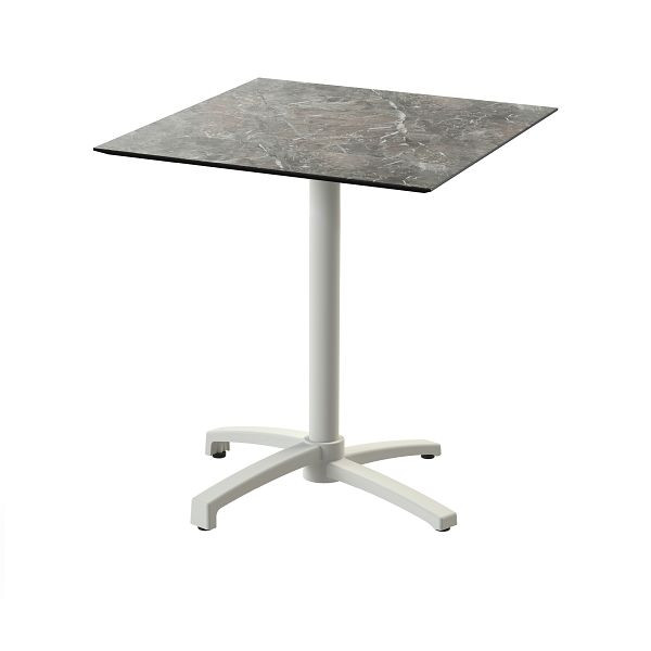 Feros X Cross Terrassentisch Sand gestell + Galaxy Marble HPL Tischplatte 70x70 cm, 110091577