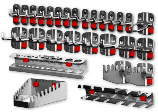 Kappes RasterPlan / ABAX Werkzeughalter-Sortiment, 28-teilig anthrazitgrau, 3327.05.5008
