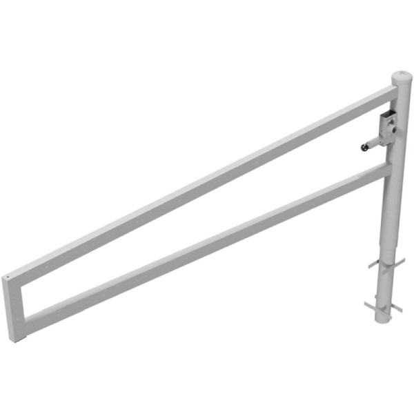 Stein HGS Wegesperre 360° drehbar, 2500 mm / ohne Farbe, Dreikantschloss nach DIN 3223, inkl. Dreikantschlüssel, zum Einbetonieren, 4013.25f