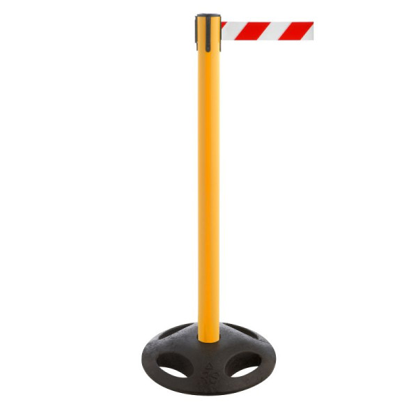 Stein HGS Personenleitsystem -P-Line Utility Safety-, gelb, rot/weiß diagonal (schraffiert), mit Gurtendstück (Standard), 15161-0302