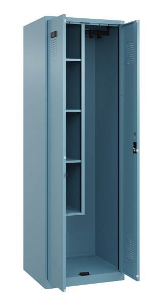 C+P Putzmittel-Spind Evolo PLUS, 2 Abteile, 1850x600x500mm, 0010/0010, Zylinderschloss, 049100-00 S10048