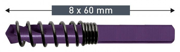 Karnasch Ersatz-Zentrierbohrer beschichtet + Feder 8x60mm, VE: 10 Stück, 201441
