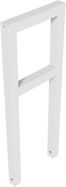 Schake Anlehnbügel aus Stahlrohr Rechteckrohr 60 x 60 mm, mit Querholm, Gesamtbreite: 450 mm, feuerverzinkt, 455_045