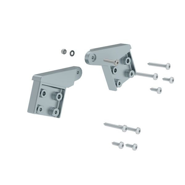 Munk Günzburger Steigtechnik Ersatzscharnier-Set für Stufen-Stehleitern beidseitig begehbar aus Aluminium, 19296