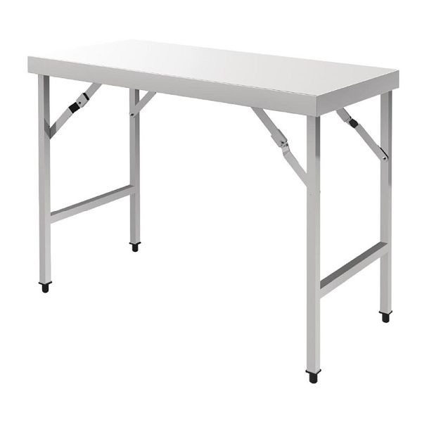 Vogue klappbarer Arbeitstisch 180 x 90 x 60 cm, hochwertiger Edelstahl, CB906