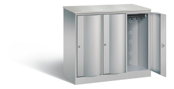 C+P Garderobenschrank Resisto, H1077xB1148xT540mm, Farbe: Weißaluminium, 8271-372 S10094