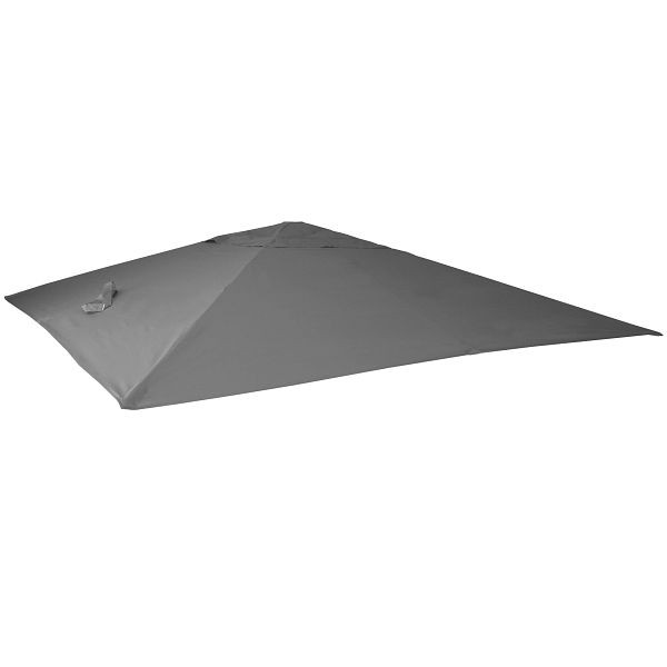 Mendler Ersatz-Bezug für Luxus-Ampelschirm HWC-A96, Sonnenschirmbezug Ersatzbezug, 3x3m (Ø4,24m) Polyester 2,7kg, anthrazit, 158548