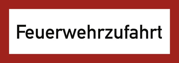 Moedel Feuerwehrzufahrt, Aluminium, reflektierend RA1, 594x210 mm, 57549
