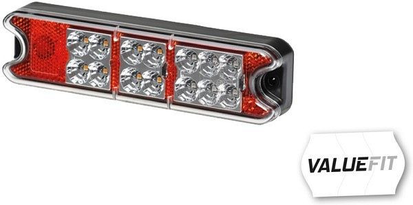 HELLA VALUEFIT Heckleuchte, Valuefit, LED, 12/24V, Anbau/geschraubt, Lichtscheibenfarbe: rot/glasklar, offene Kabelenden, rechts/links, 2VA 357 021-001