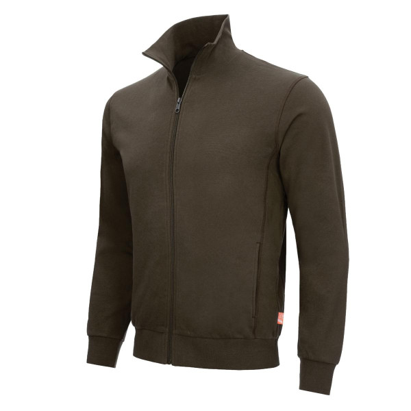 NITRAS MOTION TEX LIGHT, Sweatjacke, 70% Baumwolle / 30% Polyester, 300 g/qm, Größe: 5XL, Farbe: braun, VE: 15 Stück, 7020-5000-5XL