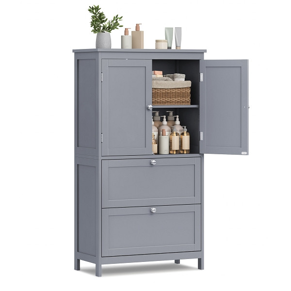 SONGMICS Lagerschrank, Hell Grau, 60x30x110 cm, BBC551G02