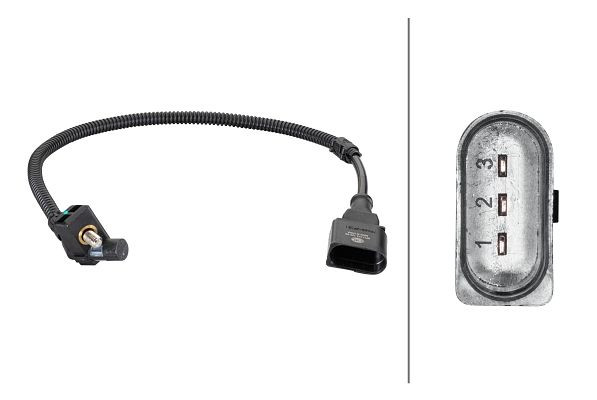 HELLA Impulsgeber, Kurbelwelle, 3-polig, Kabel: 350mm, 6PU 013 122-881