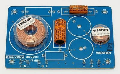 Visaton Frequenzweiche aus hochwertigen Kupferspulen sowie verlustarmen Tonfrequenz-Elkos HW 2/70 NG - 4 Ohm, 5401