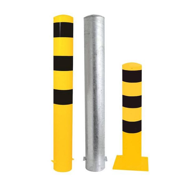 Stein HGS Stahlrohrpoller/Rammschutzpoller -Bollard-, 1000 mm, zum Aufdübeln, keine Ösen, mit aufgeschweißter Stahlkappe, 15745b-gs01