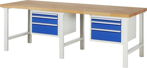 RAU Werkbank Serie 7000 - Modell 7126, B2500 x T900 x H840 mm, 13-7126A1-259B4S.11