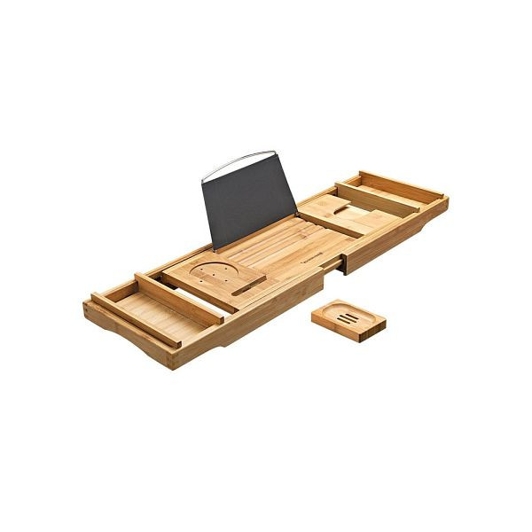 SONGMICS Badewannenablage Bambus 109 cm, BCB88Y, 6955880324354