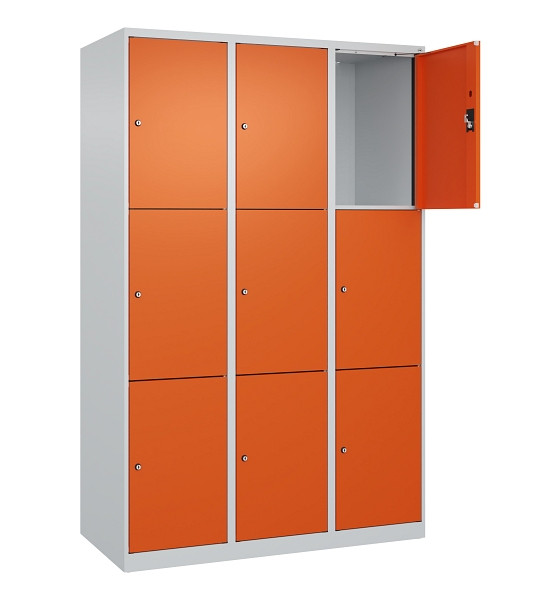 C+P Schließfachschrank Evolo PLUS, 9 Fächer, 1850x1200x500mm, 7035/2004, 049000-323 S10002