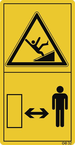 Moedel Ausreichenden Sicherheitsabstand zum Erntevorsatz..., Folie, 88x168 mm, VE: 2 Stück/Bogen, 69686