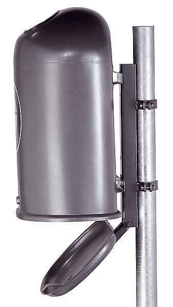 Renner Abfallbehälter oval, ca. 45 L Inhalt, mit Bodenentleerung, selbstschließende Federklappe im Einwurf, tannengrün, 7034-00PB 6009