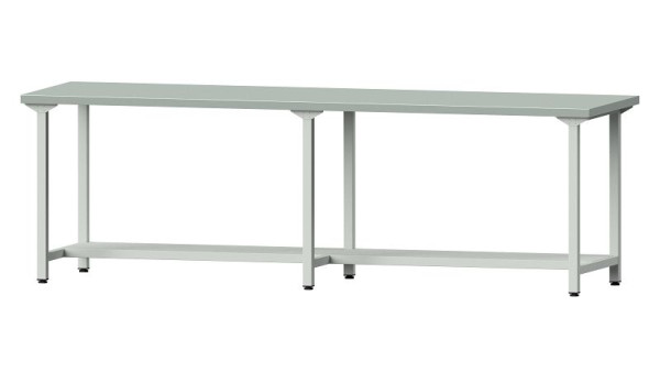 ANKE Werkbänke Arbeitstisch, Modell 191, 2800 x 800 x 890 mm, RAL 7035, ZBP 40 mm, 401.461