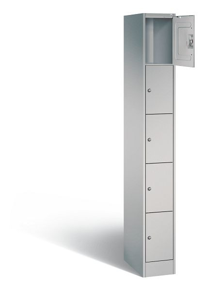 C+P Schließfachschrank Serie 8070, H1950xB240xT480mm, Farbe: Weißaluminium, 80700-10 S10080