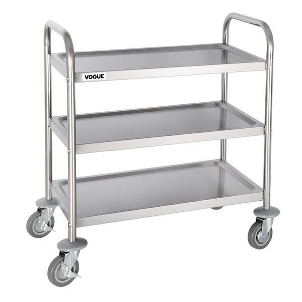 Vogue Abräumwagen 3 Etagen klein, 250 mm Abstand zwischen den Regalböden, F993
