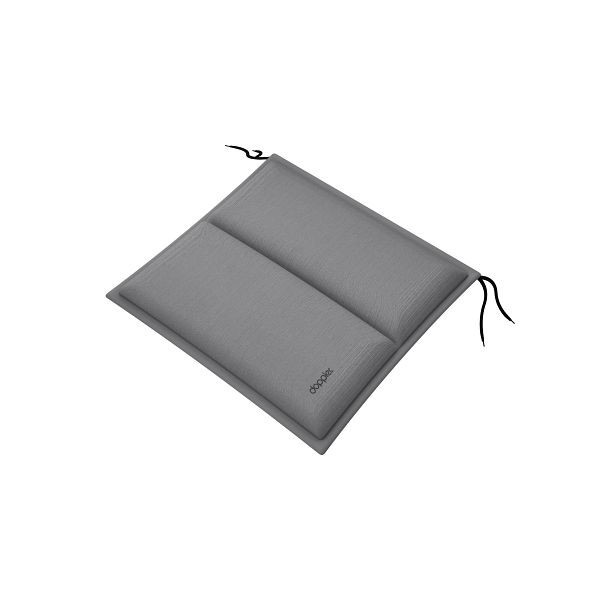 doppler Sitzkissen CITY 48x48x6 cm mit Längssteppung, grau, uni, 5312184419