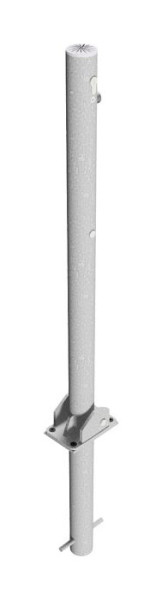 Schake Absperrpfosten Typ 460UZH+1 umlegbar, zum Einbetonieren, mit Profilzylinder, mit 1 Öse, Ø 60mm, feuerverzinkt, 460UZH+1