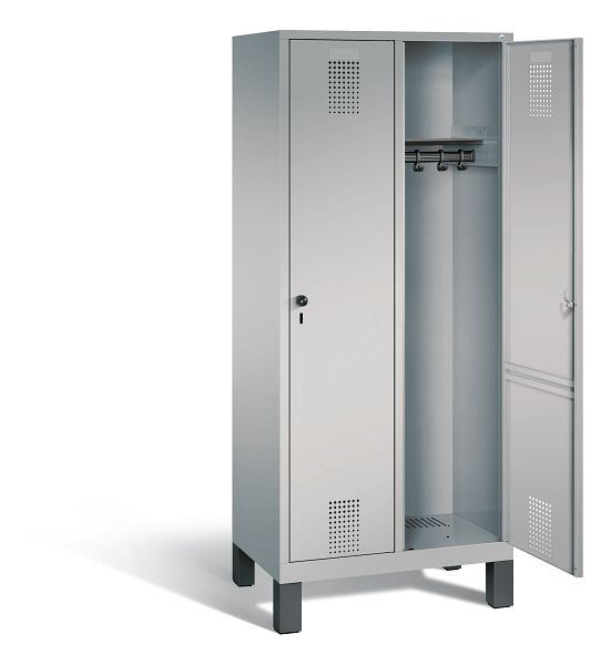 C+P Garderobenschrank Evolo, H1850xB810xT500mm, Farbe: Weißaluminium, 48010-22 S10341
