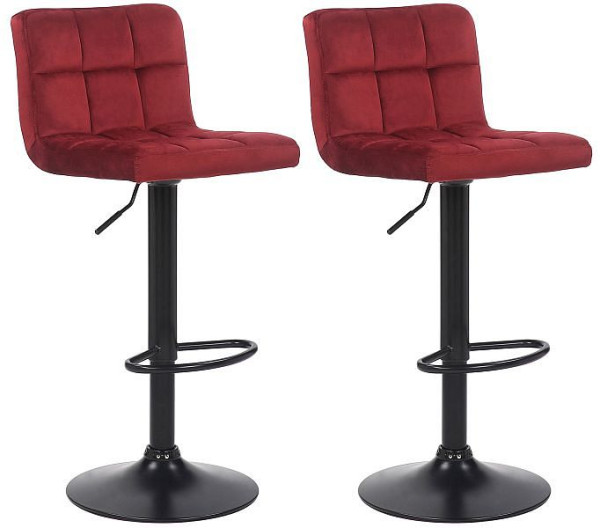 CLP Barhocker Feni Samt, rot, VE: 2 Stück, 318596, 4251756458034
