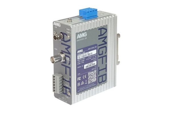 AMG Systems 1-Kanal CVI/TVI/AHD/CVBS Video Empfänger 2x Kontakt in Videorichtung, 1x in Return, Multimode 1 km, 1 Faser, 1550nm, AMGFIB-1VR-3CC-M1B
