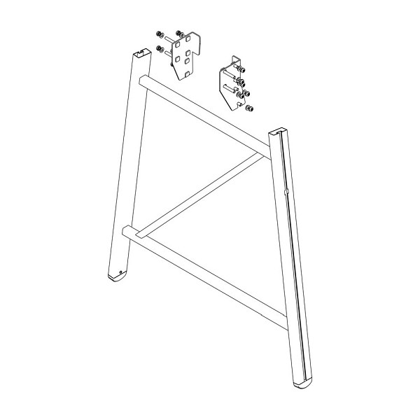 Munk Günzburger Steigtechnik Stützteil Podesttreppe inkl. Montagesatz, Höhe: 903 mm, 800030