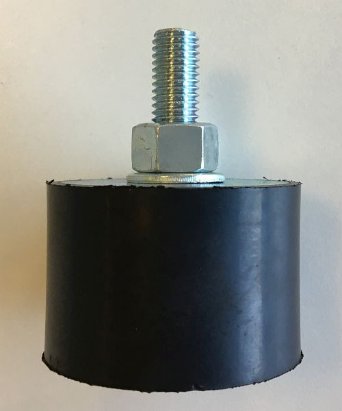 ELMAG Gummipuffer, Ø 25 x Höhe: 15 mm, AG M 6, 9010015, 9000090100155