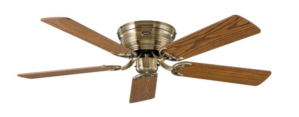 CasaFan Deckenventilator Classic Flat 132-III Messing antik-Eiche antik/Buche, 5132041