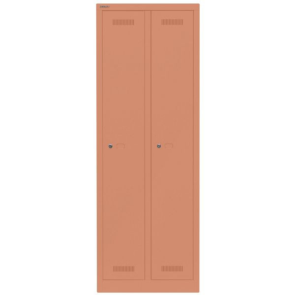 Bisley Garderobenschrank Monobloc™, 2 Abteile je 1 Fach, 658 coral, ML06D1658
