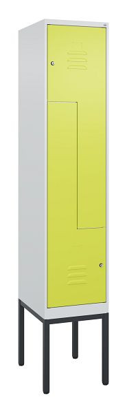 C+P Z-Spind Classic PLUS, Gestell, 2 Abteile, 2120x400x500mm, 7035/0024, Zylinderschlösser, 0800337-122 S10025