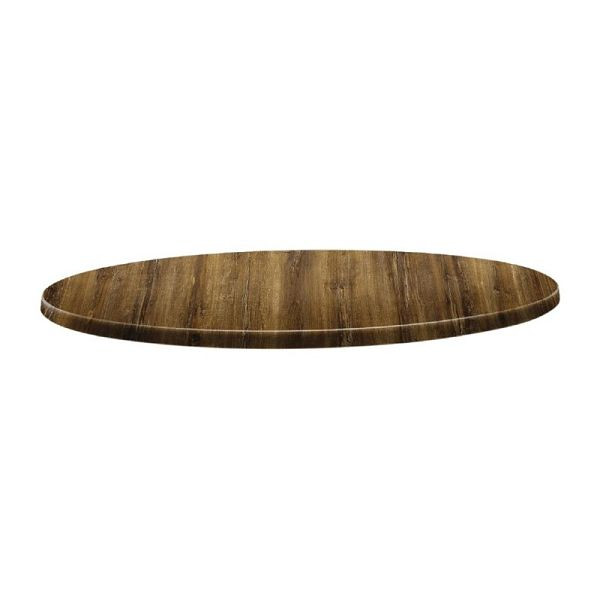 Topalit Classic Line runde Tischplatte Atacama Kirschenholz 80cm, DR929