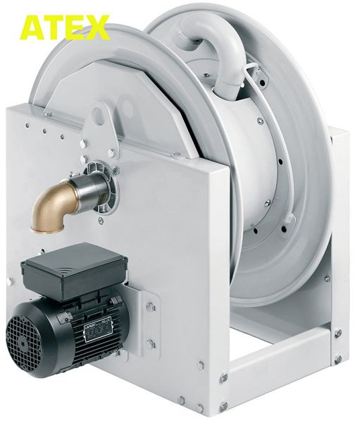 Ebinger Schlauchaufroller SM 700-230 ATEX, Elektromotor 230V DC + Zahnradübersetzung, bis 70bar, Max. 25m - 63mm AD/ 45m - 50mm AD, 6.310.230.410