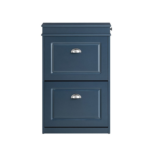 SoBuy Schuhschrank mit einer Schublade Blau 54x24x83 cm, Modern, FSR78-B