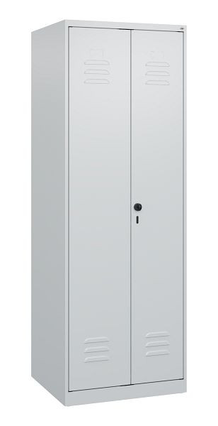 C+P Umkleidespind Classic PLUS SW, 2 Abteile, 1700x600x500mm, 7035/7035, Drehriegel, 0800027-20 S10008
