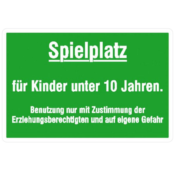 Stein HGS Spielplatzschild, Spielplatz für Kinder unter 10 Jahren, Benutzung nur mit ..., 11.5461