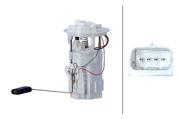 HELLA Kraftstoff-Fördereinheit, elektrisch, 4-polig, mit Dichtung/mit Tankgeber, 8TF 358 304-061
